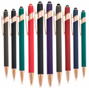 (10/250x Pack) Aluminium 2 in 1 Stylus With BallPoint Pen