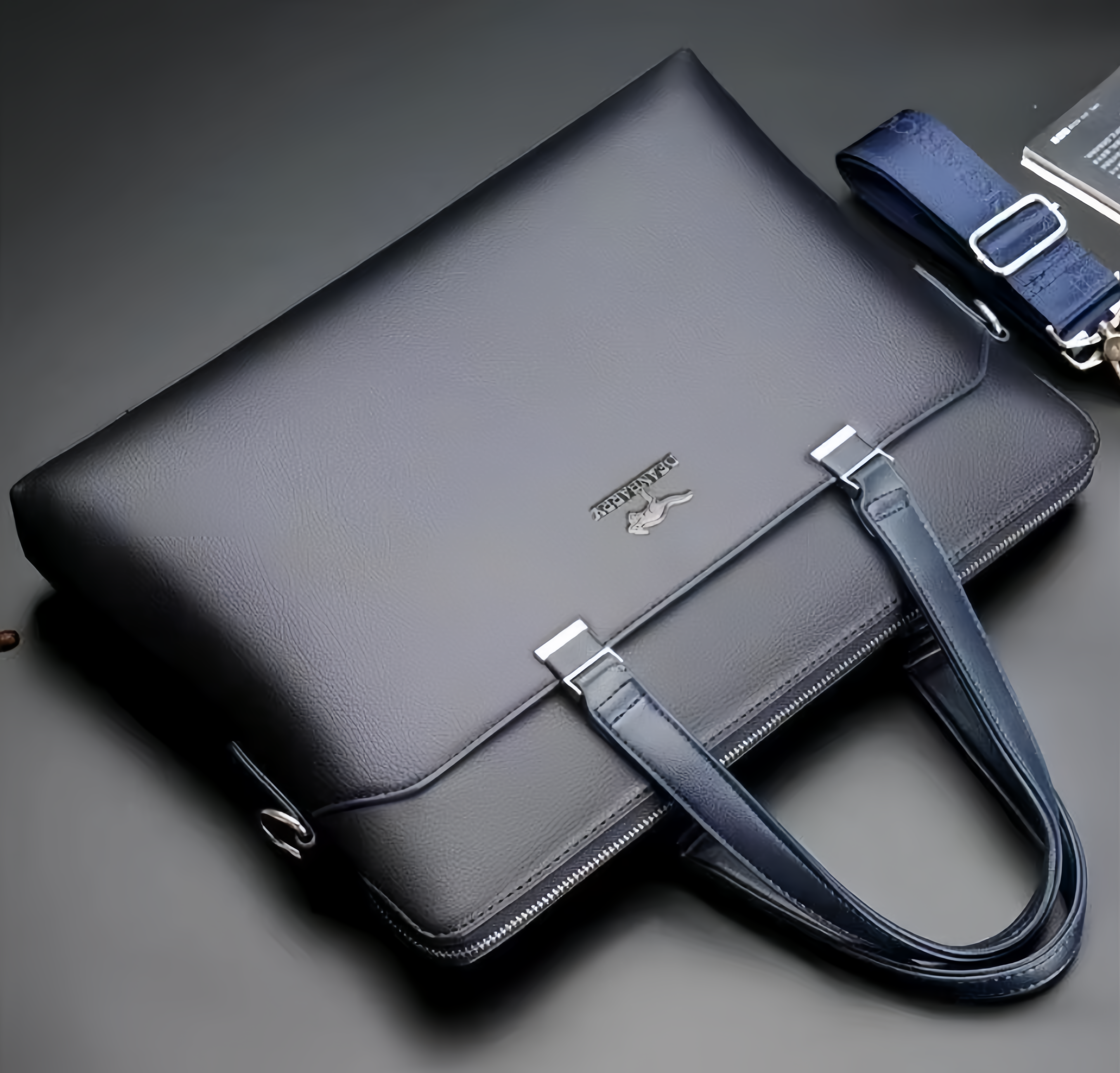 (1/100x Pack) Luxury Business Style Vegan Leather Laptop Case