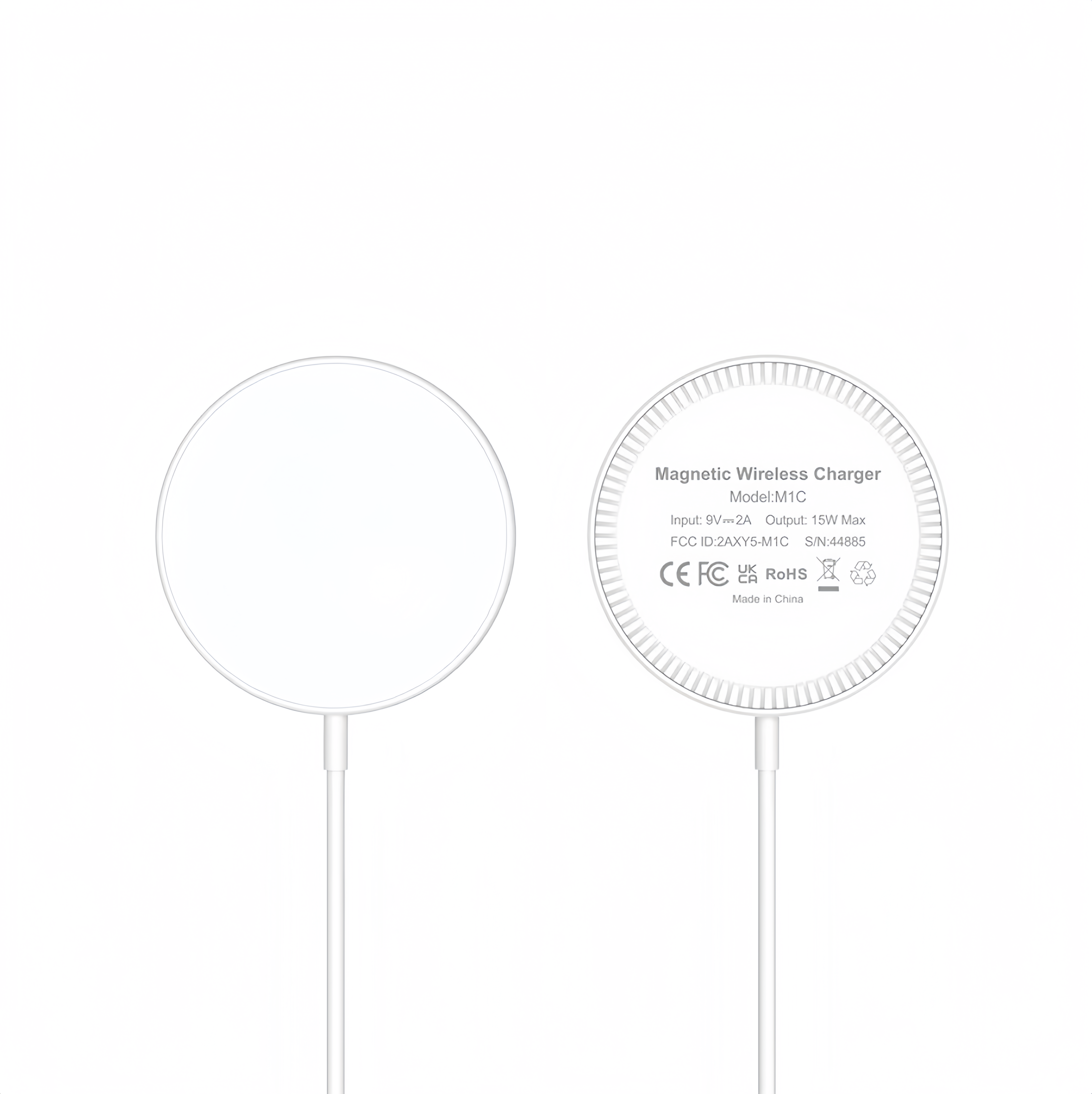 (1/100x Pack) 15W Magnetic Wireless Phone Charging Pad