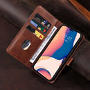 (1/100x Pack) iPhone 15 Series Flip Wallet Vegan Leather Case
