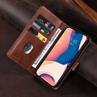 (1/100x Pack) iPhone 15 Series Flip Wallet Vegan Leather Case