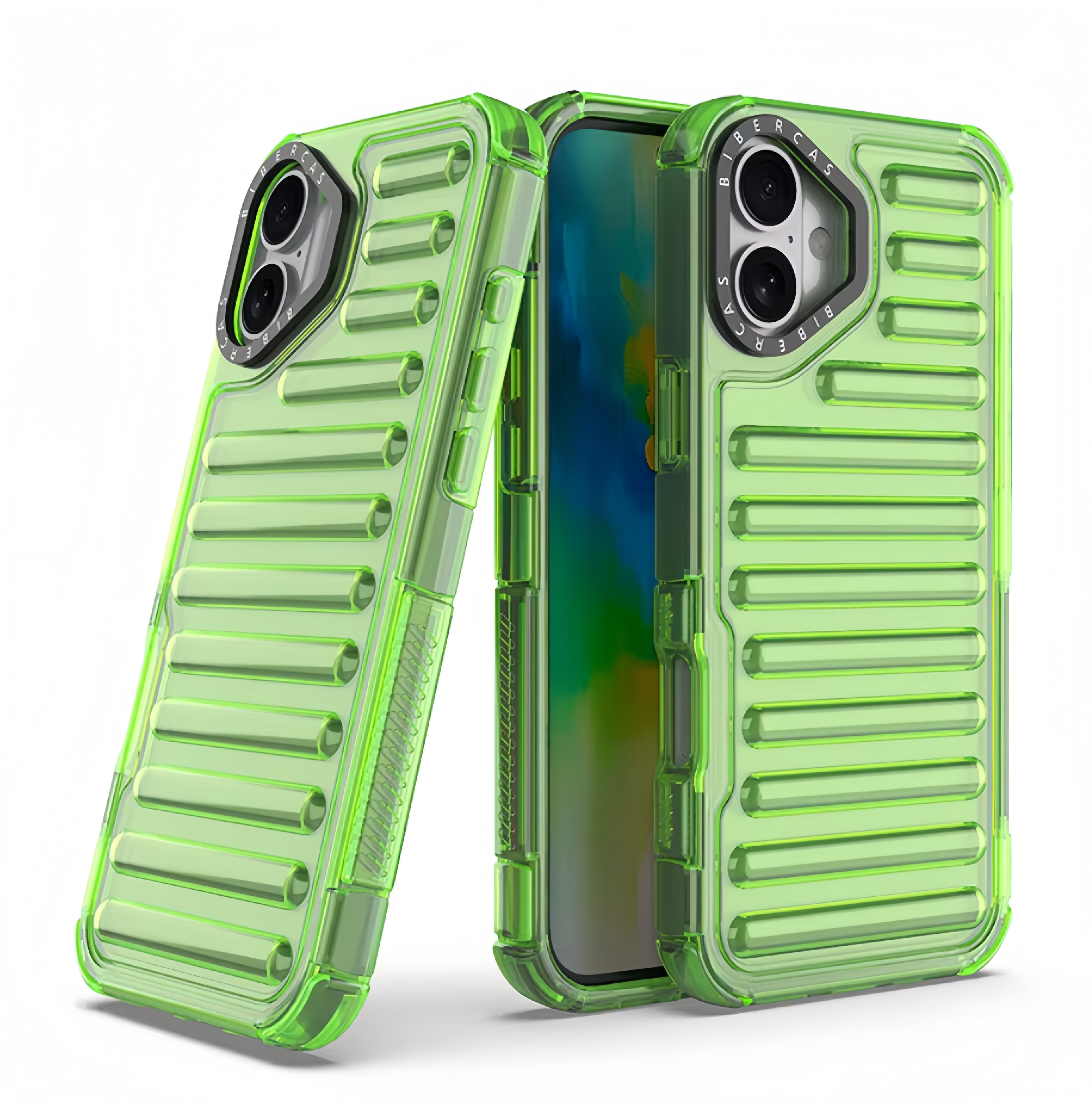 (1/100x Pack) 16 Series Transparent TPU Shockproof iPhone Case