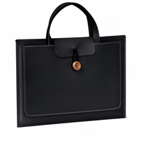 (1/100x Pack) Thin Vegan Leather Laptop Sleeve